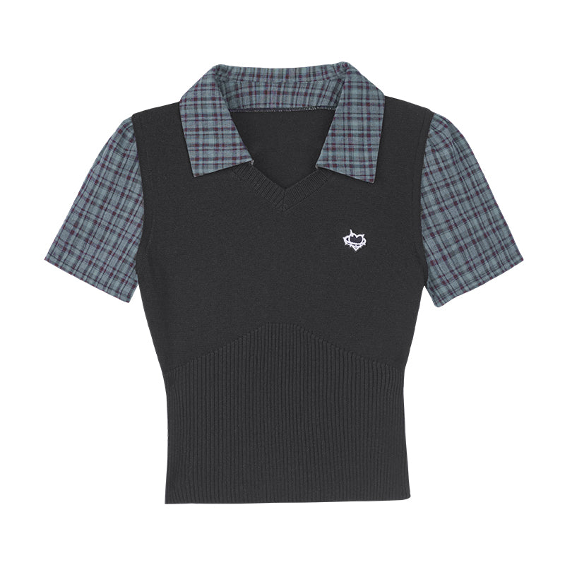 Layered Style Polo T-Shirt