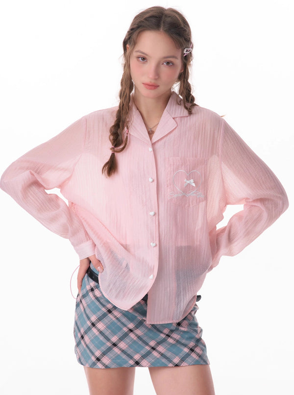 Drawstring Loose Sun Shirt