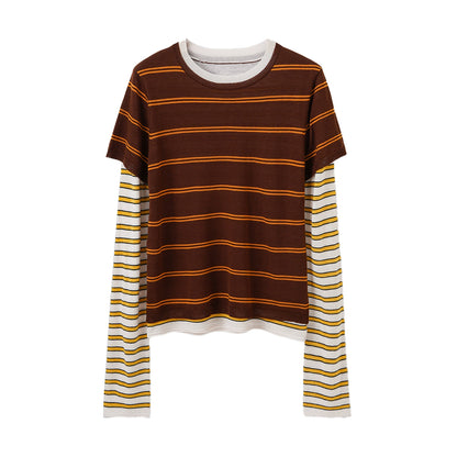 Sheep Wool Patchwork Knitted T-Shirt
