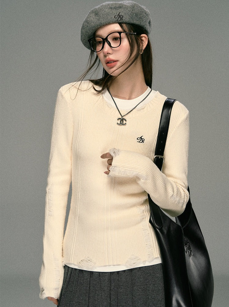 Slim Fit Round Neck Sweater