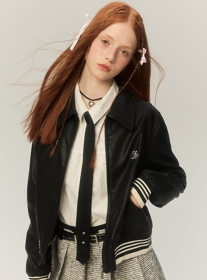 Retro Short Leather Jacket