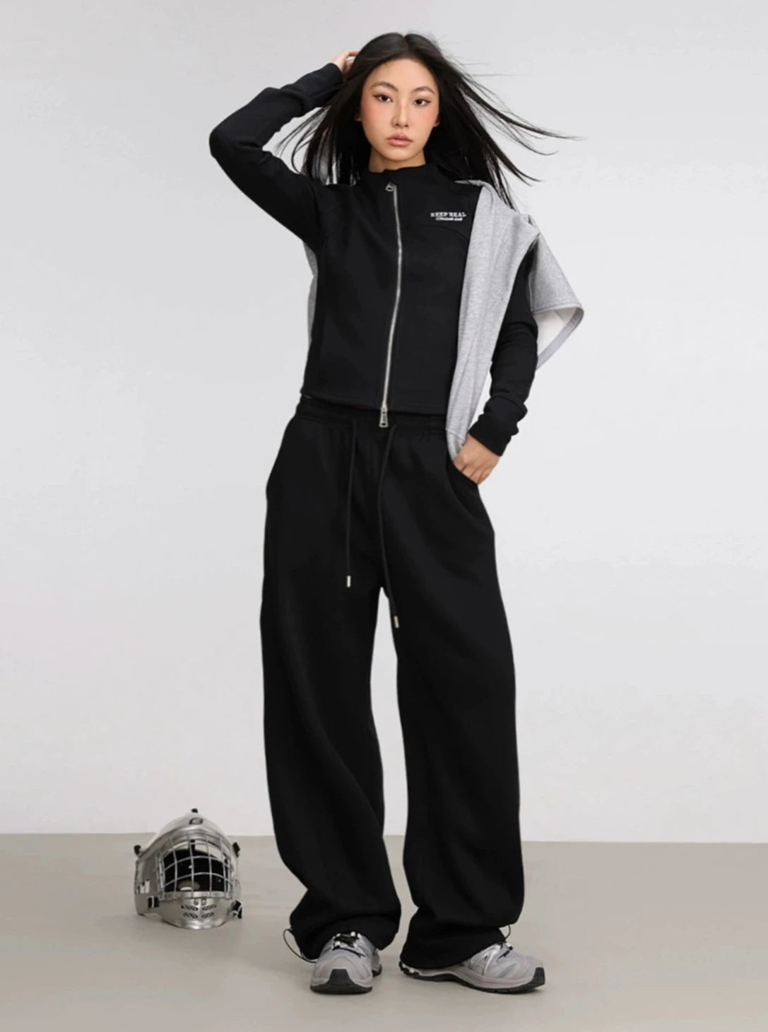 Long-Sleeved Hip-Hop Top Trousers Set-Up