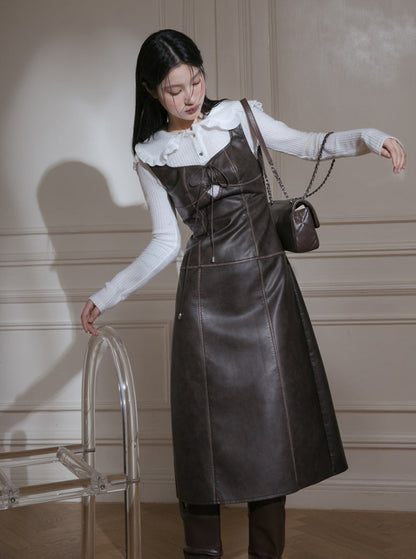 vintage leather dress