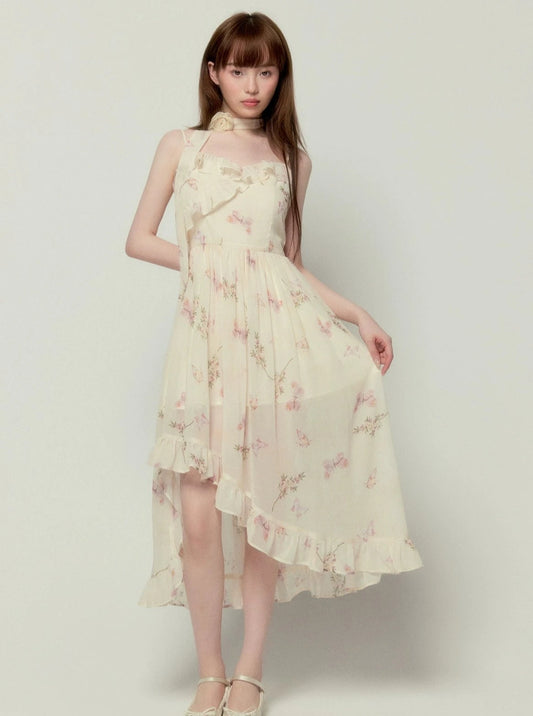 Romantic Chiffon Floral Slip Dress