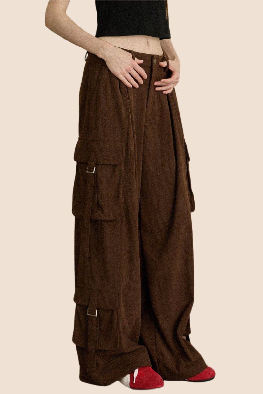 Loose Pleated Mop Pants