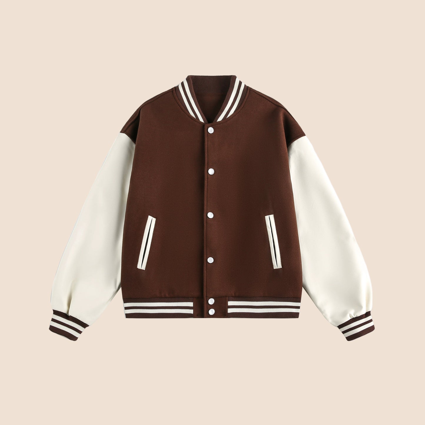 Patchwork Contrast Baseball Jersey Jacket