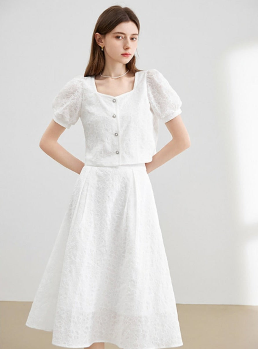 Little White Dress Set