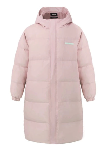 LONG HOODED COUPLE DOWN JACKET