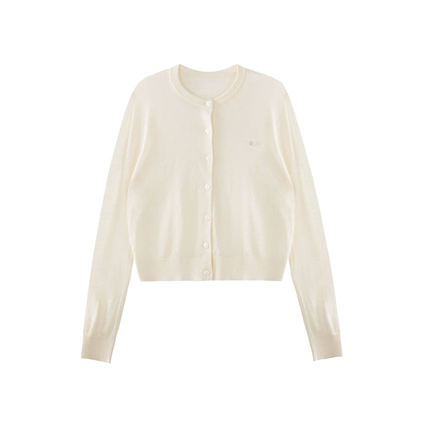 French Linen Crewneck Cardigan Set-UP