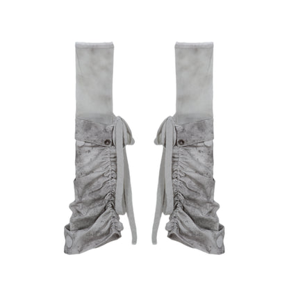 Punk Pleated Thigh Socks