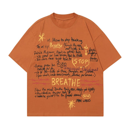 Graffiti Letter Short Sleeve T-Shirt