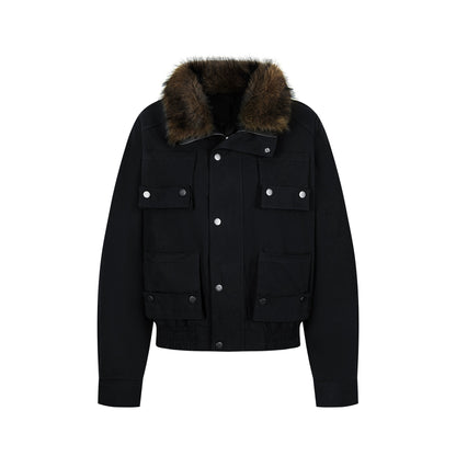 Autumn Black Vintage Cotton Jacket