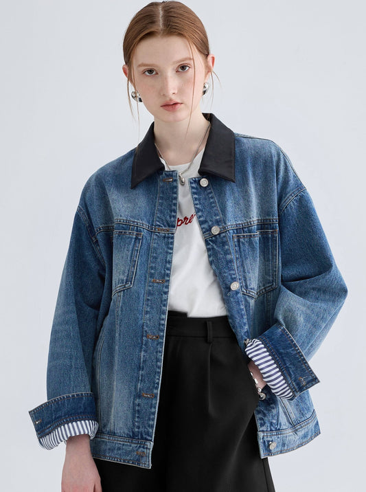 Retro Washed Denim Coat