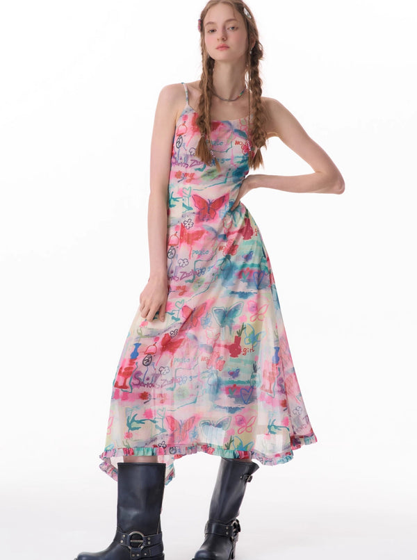 Butterfly Print Dress