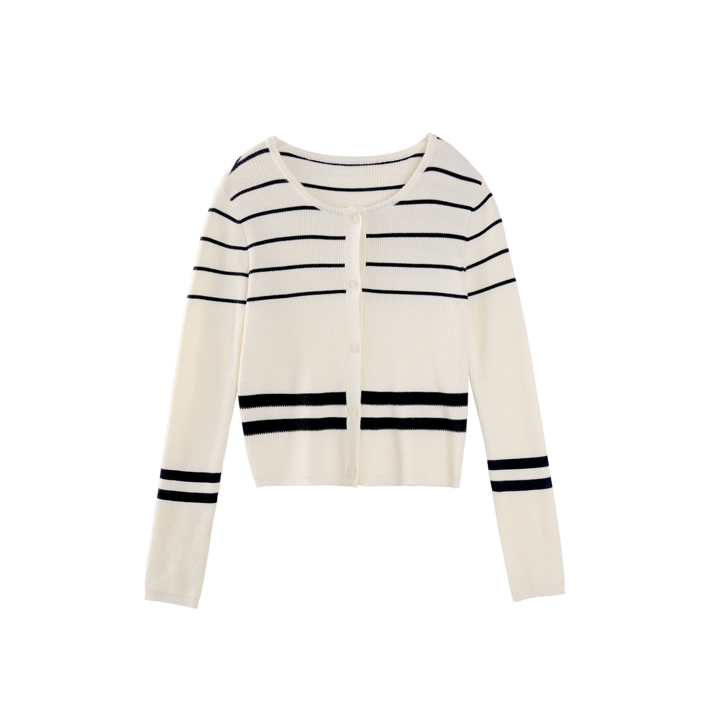 Striped Knit Jacket Set-Up