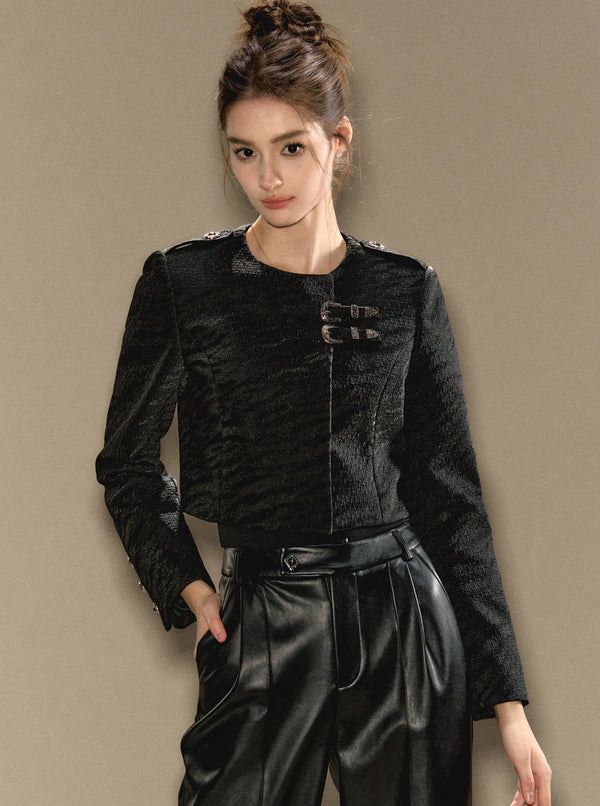 Leopard Print Black Jacket