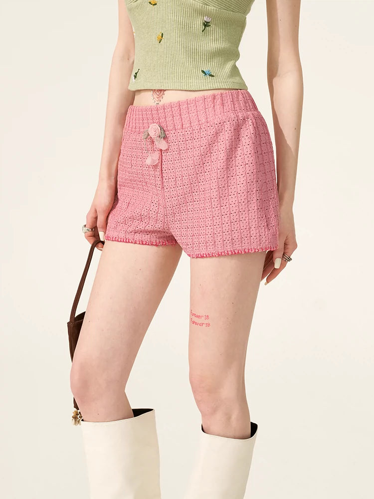 Blume Dots Textur Shorts Trend Lose Hose