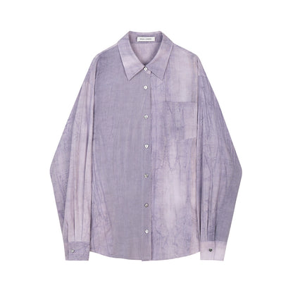 TIE-DYE WASHED LONG SLEEVE TOP