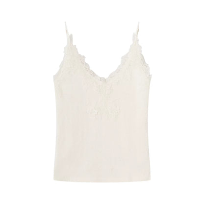 Soft Velvet Texture Lace Camisole