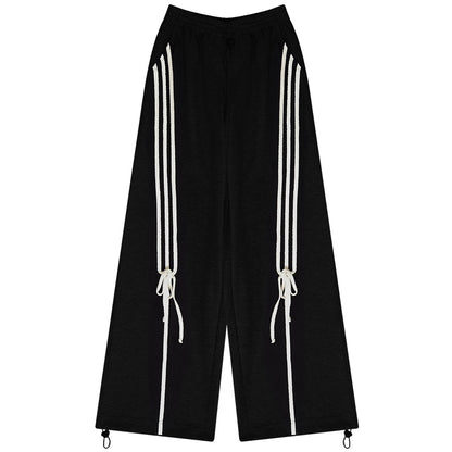 DRAPE TIE STRAIGHT LEG SWEATPANTS