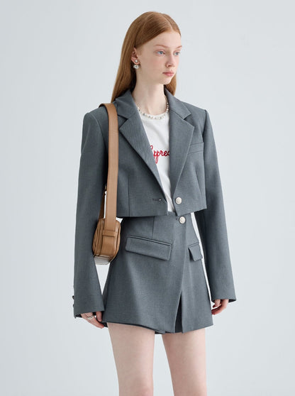 Fashionable Commuter Suit Culottes Two-Piece Set