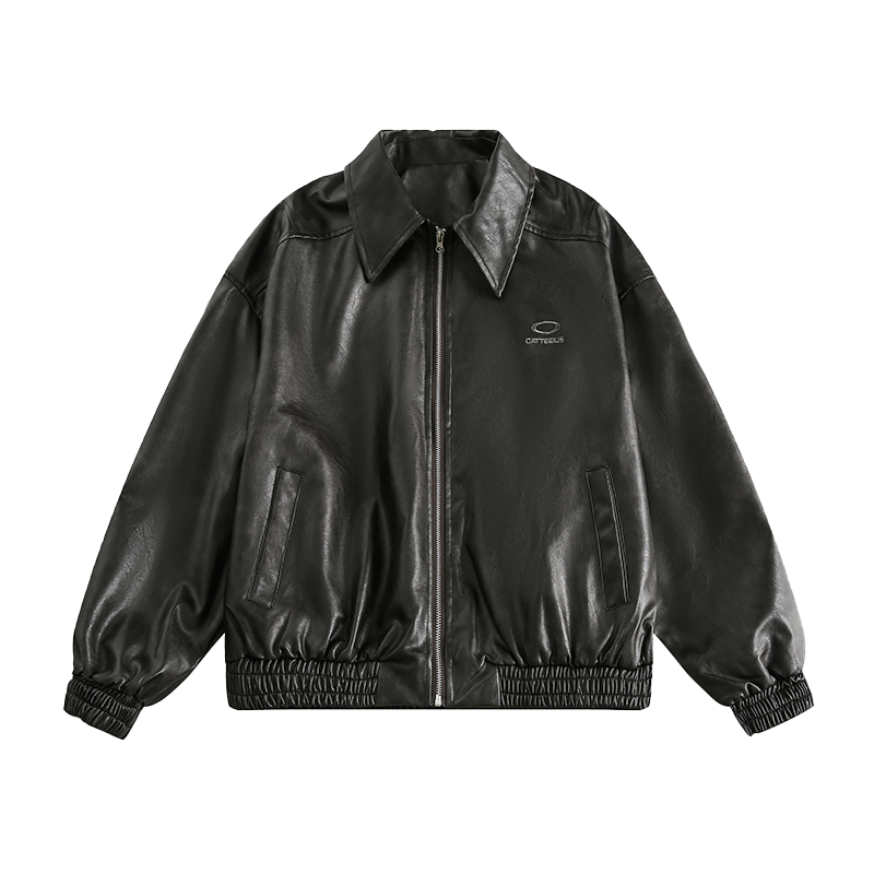 Trendy American Leather Biker Jacket