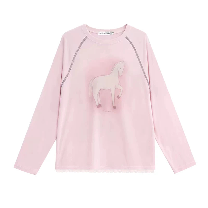Tencel Wool Lace Patchwork Top