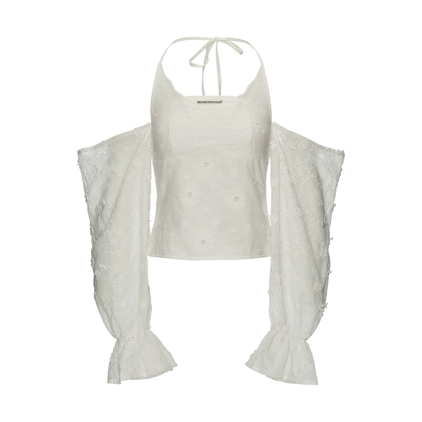 Off-Shoulder Flared Sleeve Blouse