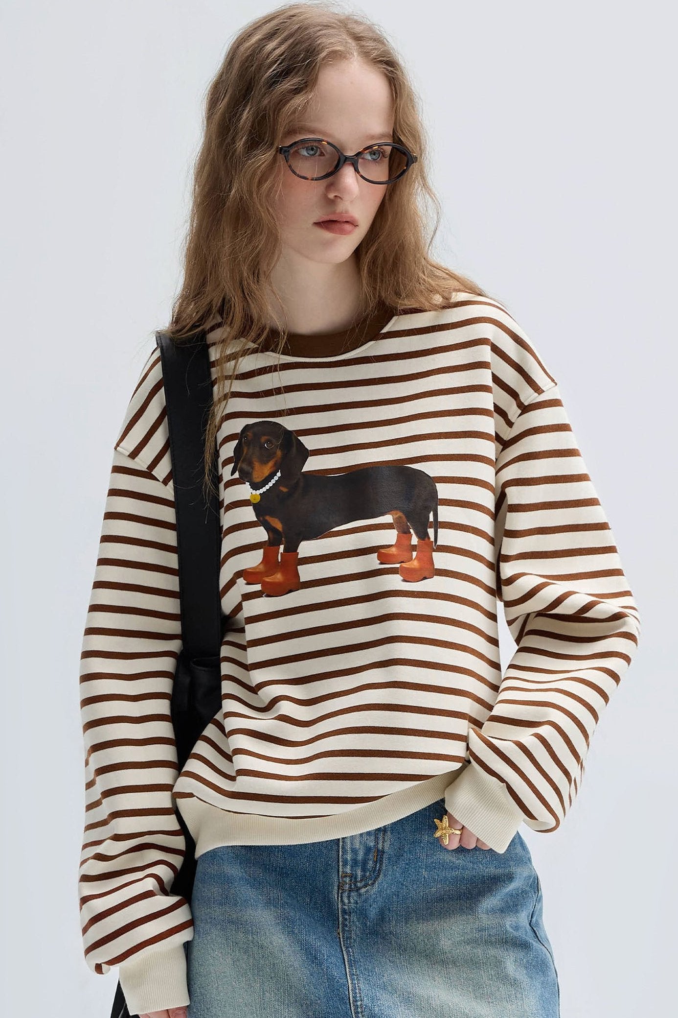 Retro Stripe Print Sweatshirt