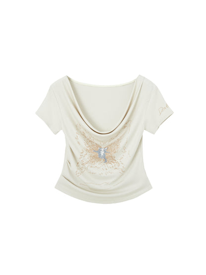 Cat Butterfly Stretch T-Shirt