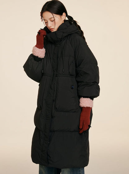 Long Hooded Down Thickened Warm Bread Jacket