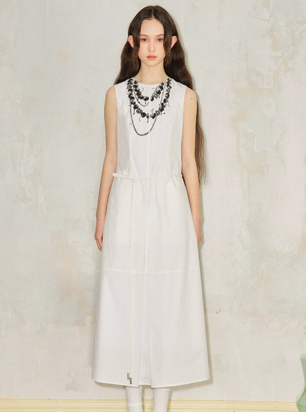 Solid Color Necklace Dress