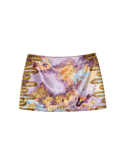 Shanhaijing Satin A-Line Skirt