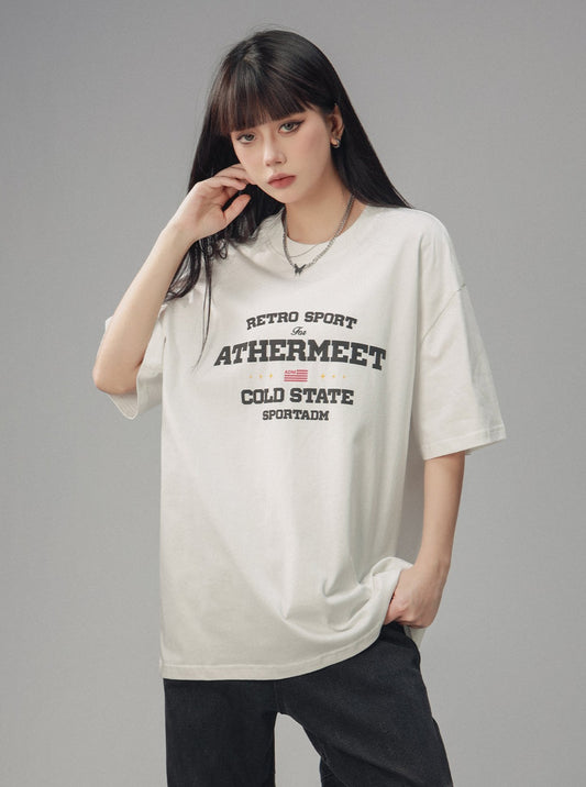 American Retro Street Letters T-Shirt