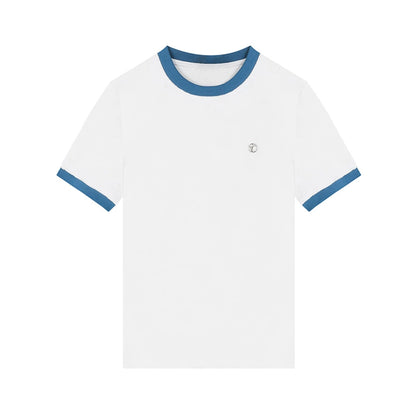 Einfarbiges T-Shirt mit kurzen Ärmeln