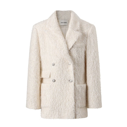 Loose woolen coat