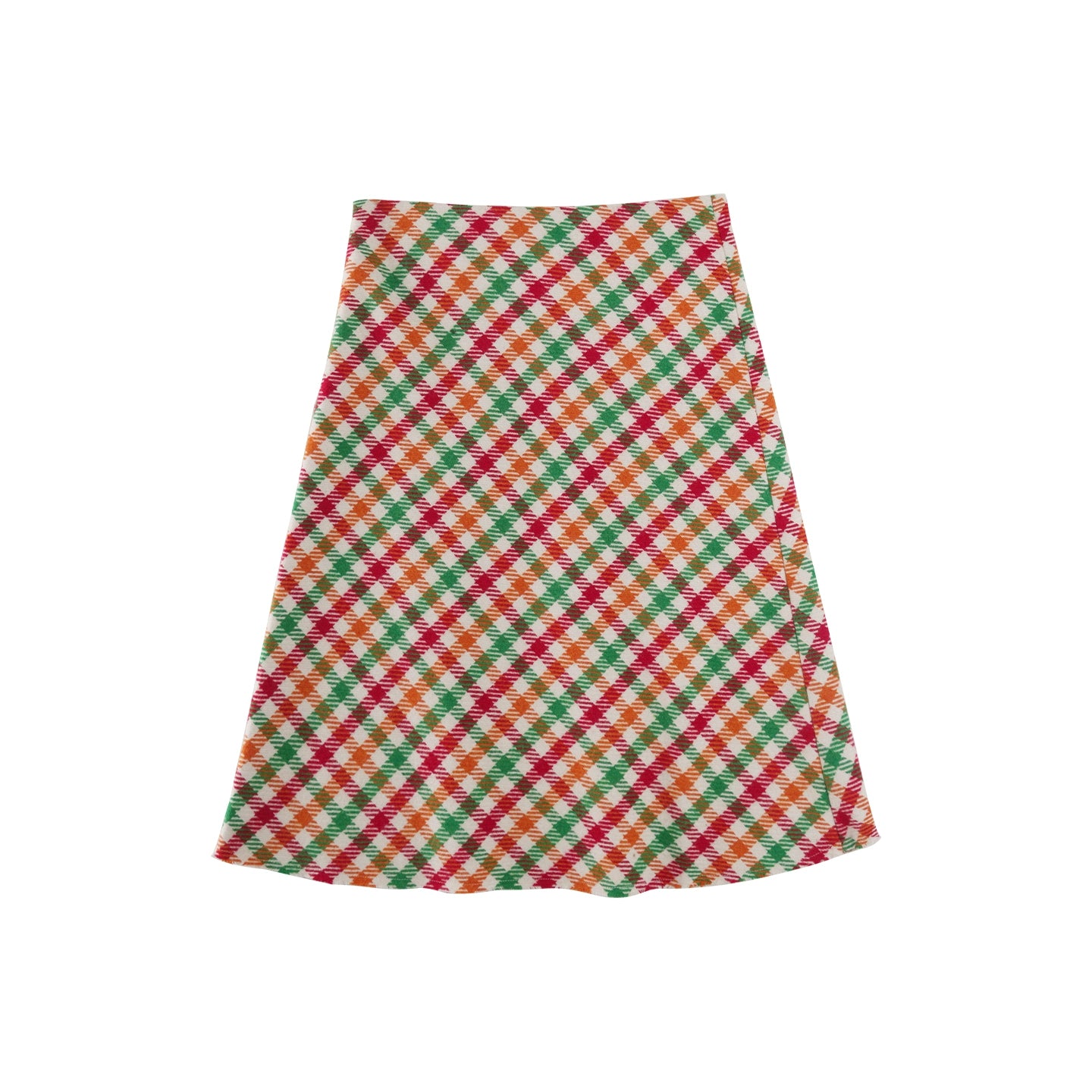 New Diagonal Plaid A-Line Skirt