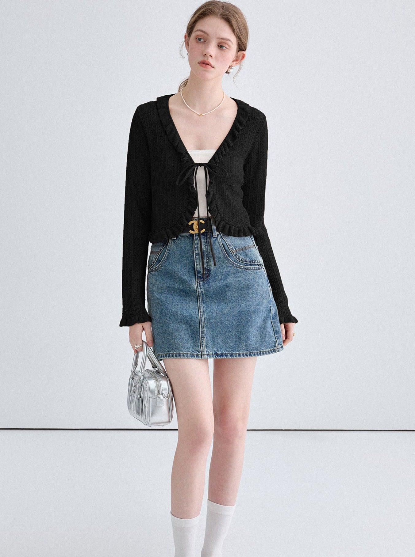 Retro Slim Denim Hip Skirt