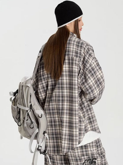 Couple Hip Hop Graffiti Plaid Set-Up