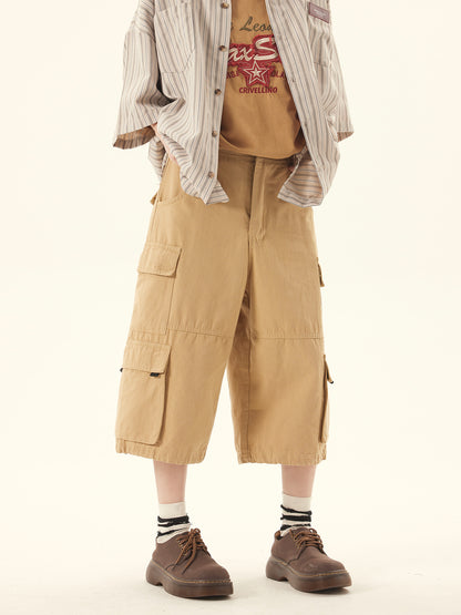 Vintage Khaki Cargo Casual Pants