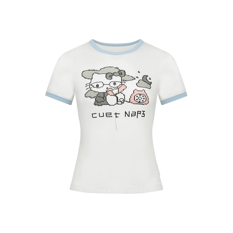 Original Cartoon Print Crop Top