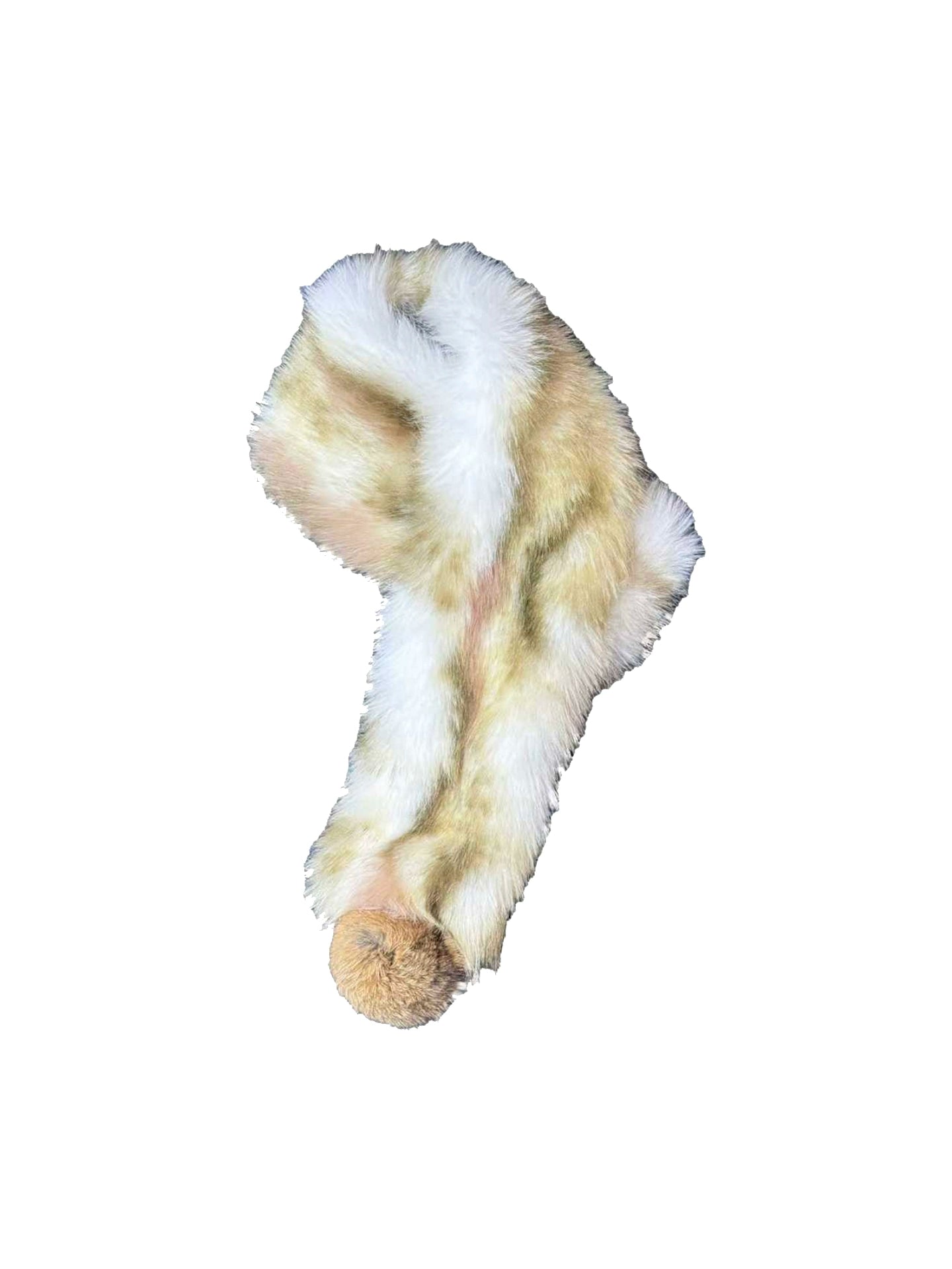 Multi-Colored Fur Ball Scarf