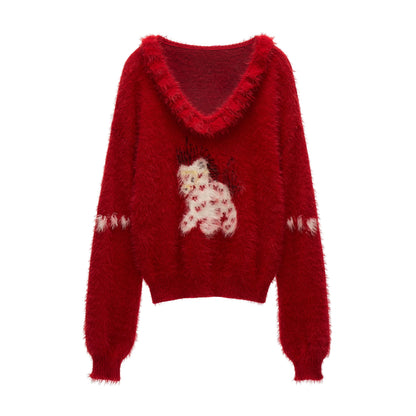 Heart Pony Knit Sweater