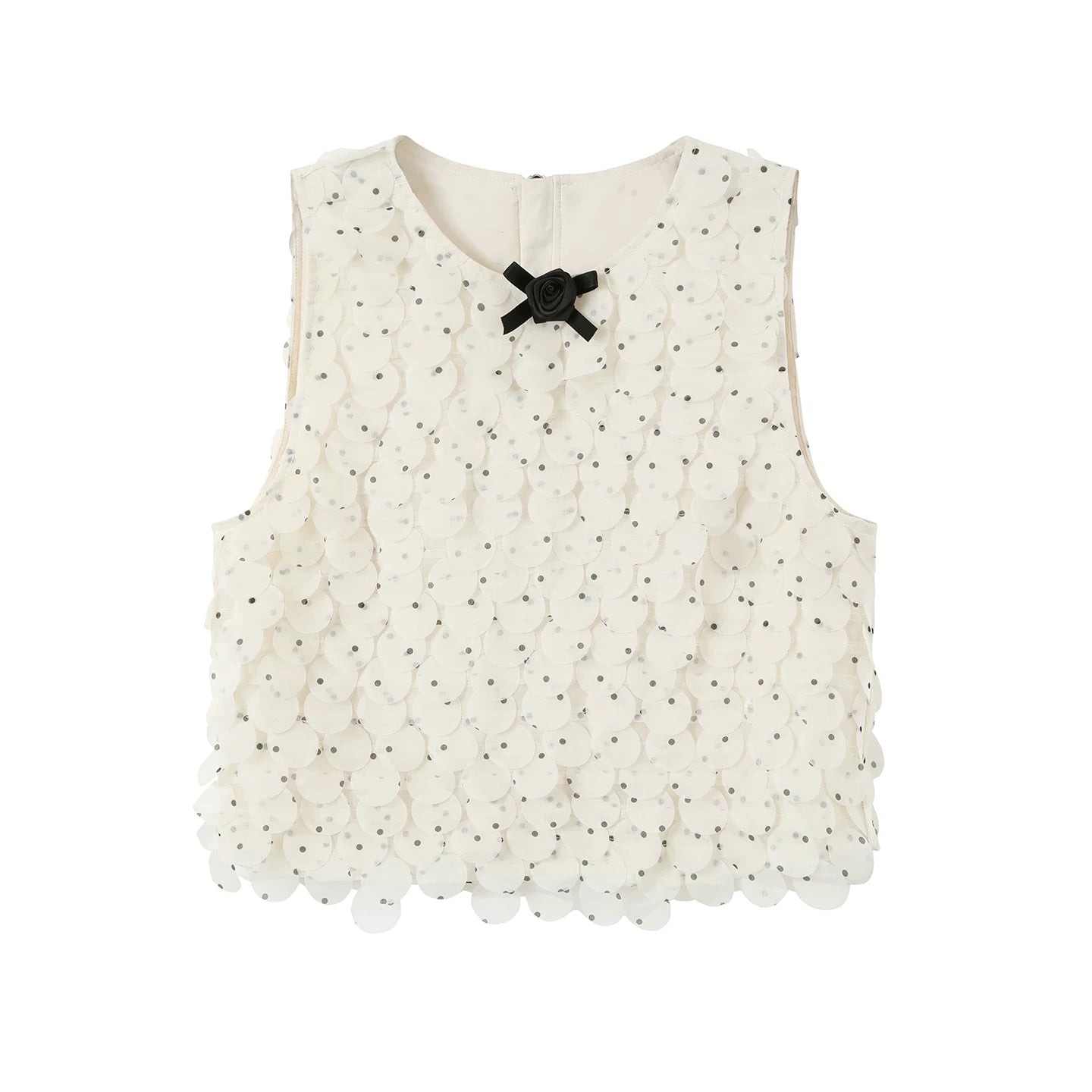 French Polka Dot Chiffon Matching Set