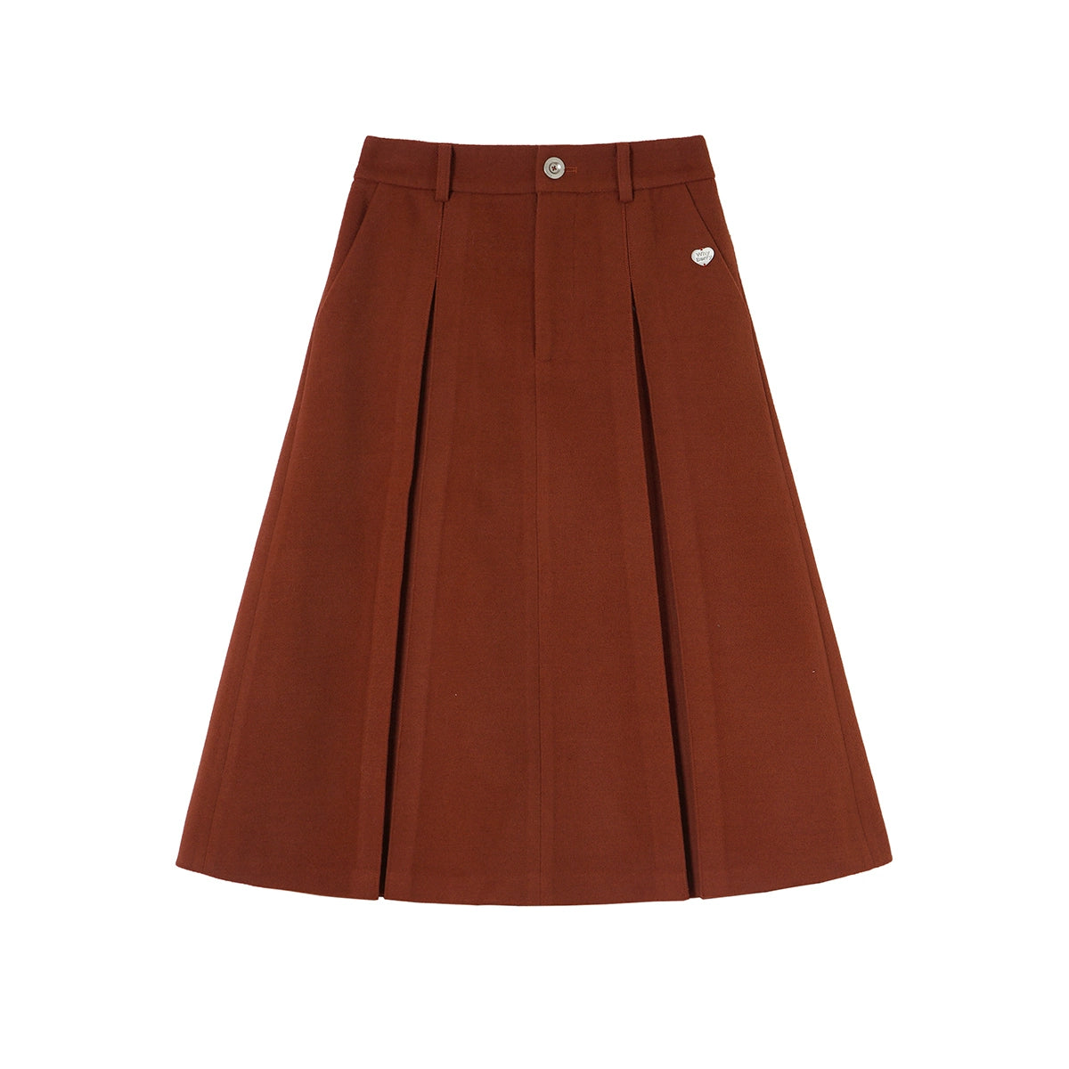 Long brick red skirt