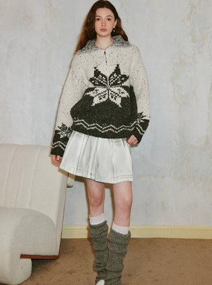 Snow Bell Vintage Wool Knit Top