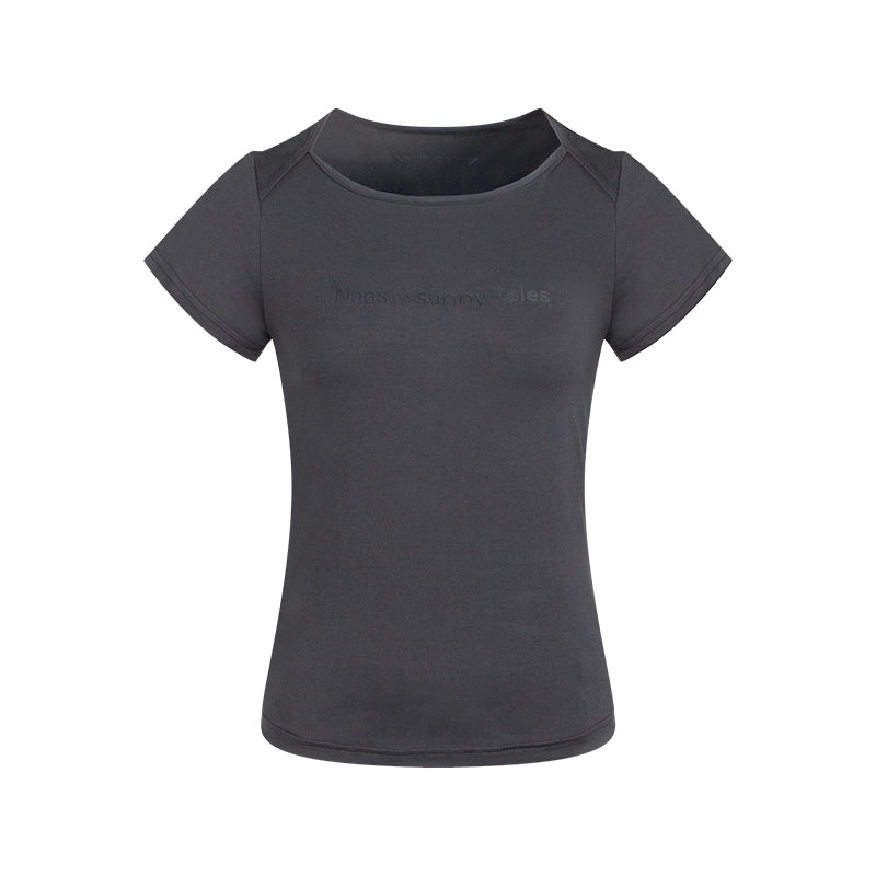 Flocked Slim Crop Top