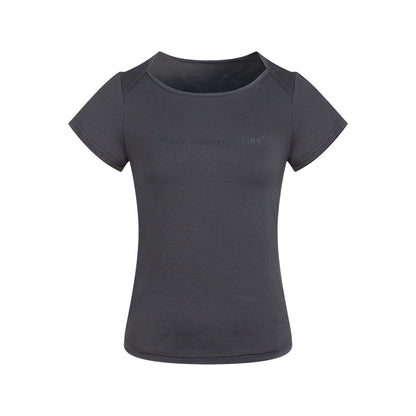 Flocked Slim Crop Top