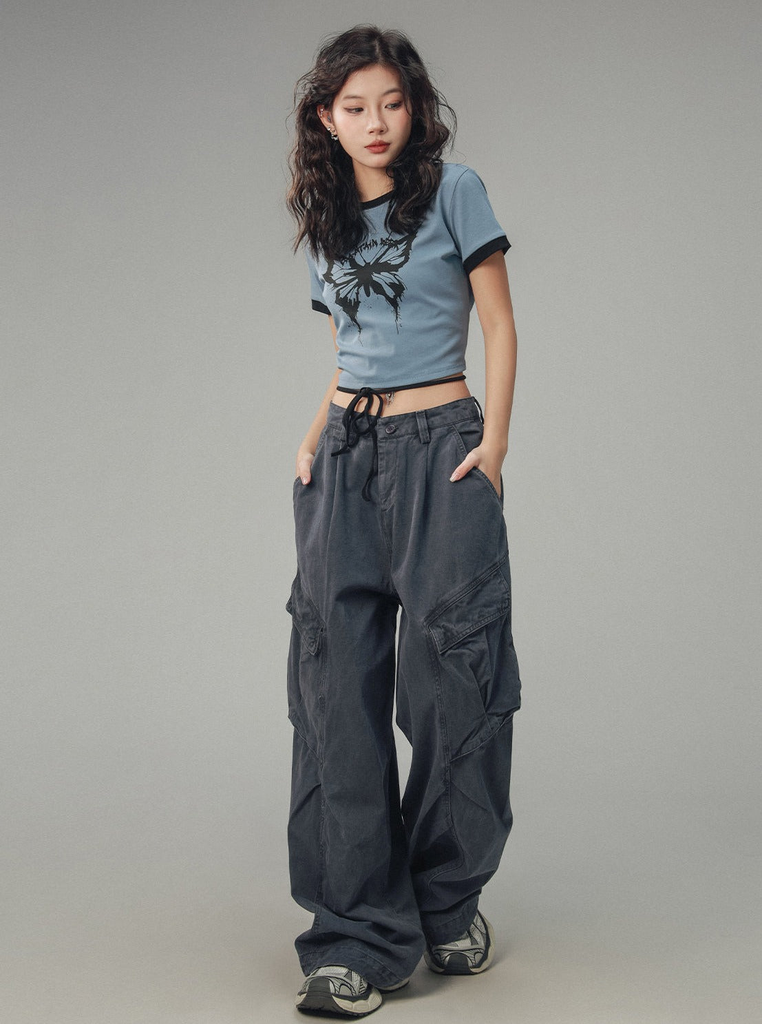 Casual Straight Leg Pocket Cargo Pants