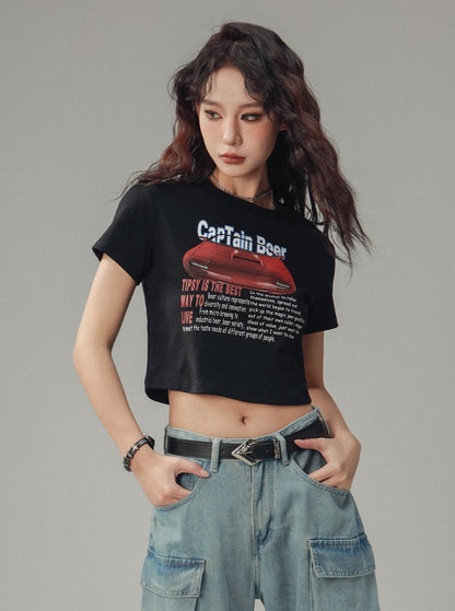 Retro Racing Cropped Top